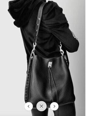 Rebecca Minkoff Darren Shoulder Bag - Black & Silver